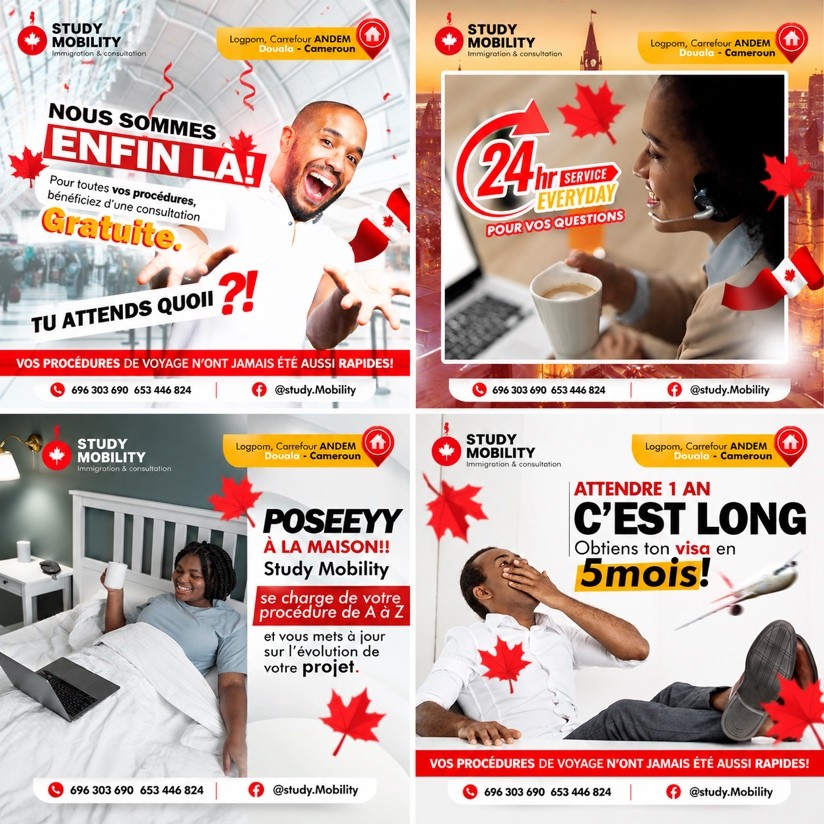 Posts réseaux sociaux Study Mobility