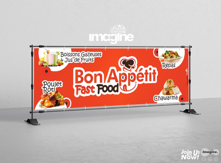 Banderole Bon Appétit Fast Food