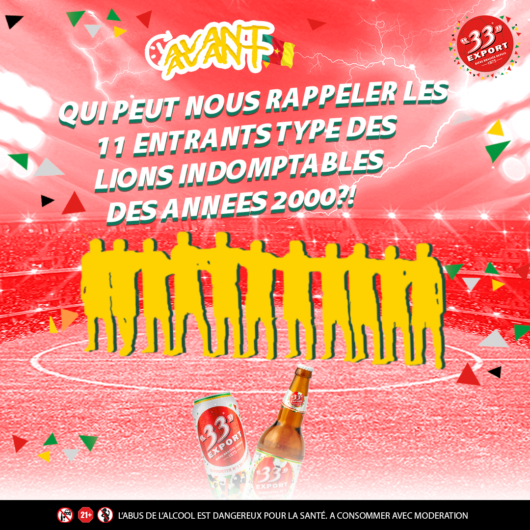Visuel By Avant 11 entrants type des Lions Indomptables 33 Export