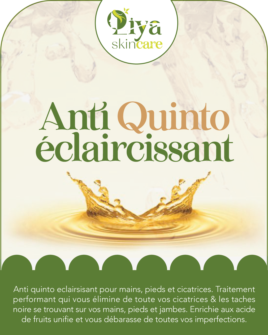 Packaging Anti Quinto éclaircissant Liya Skincare