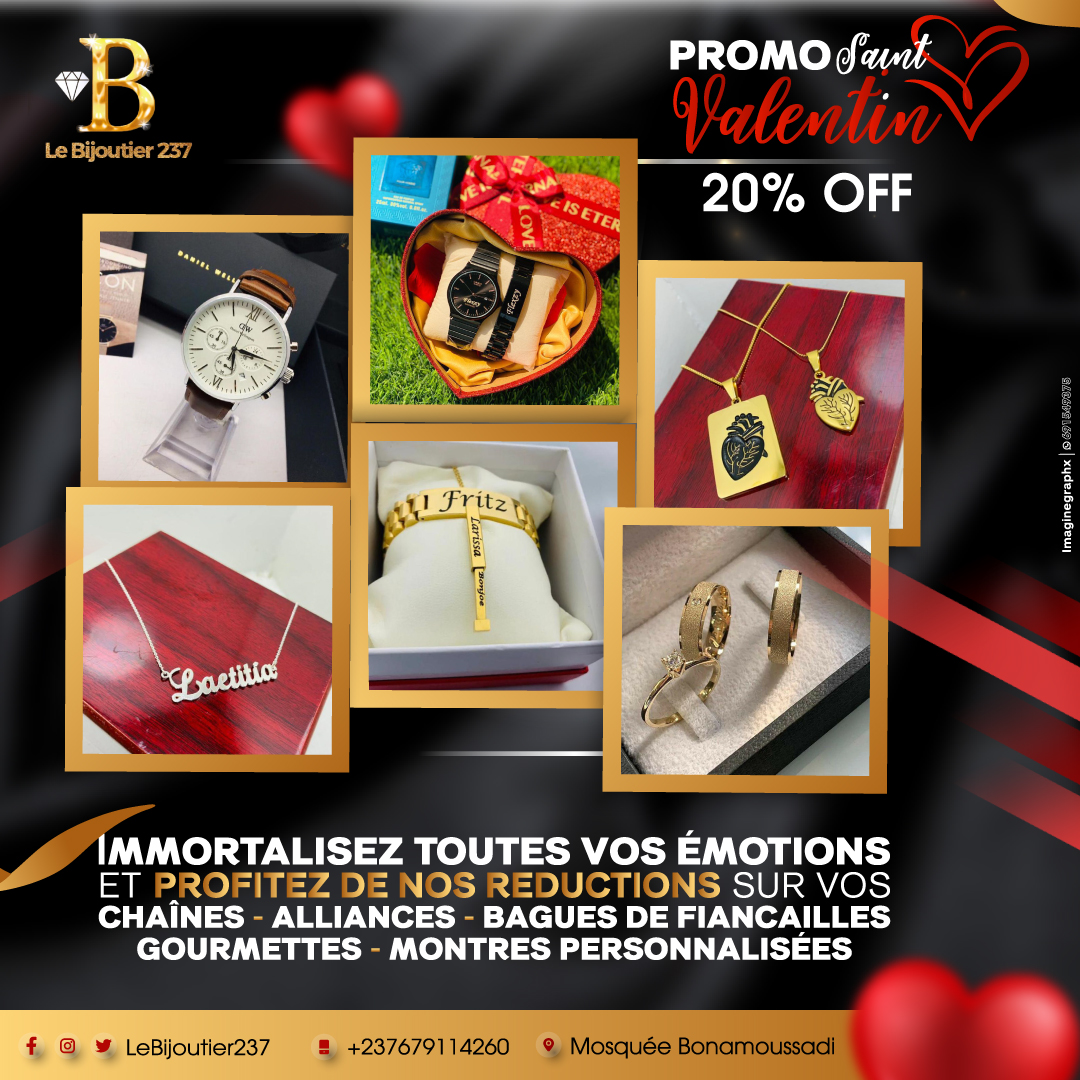 Visuel social media promo Saint-Valentin 20% OFF Le Bijoutier 237