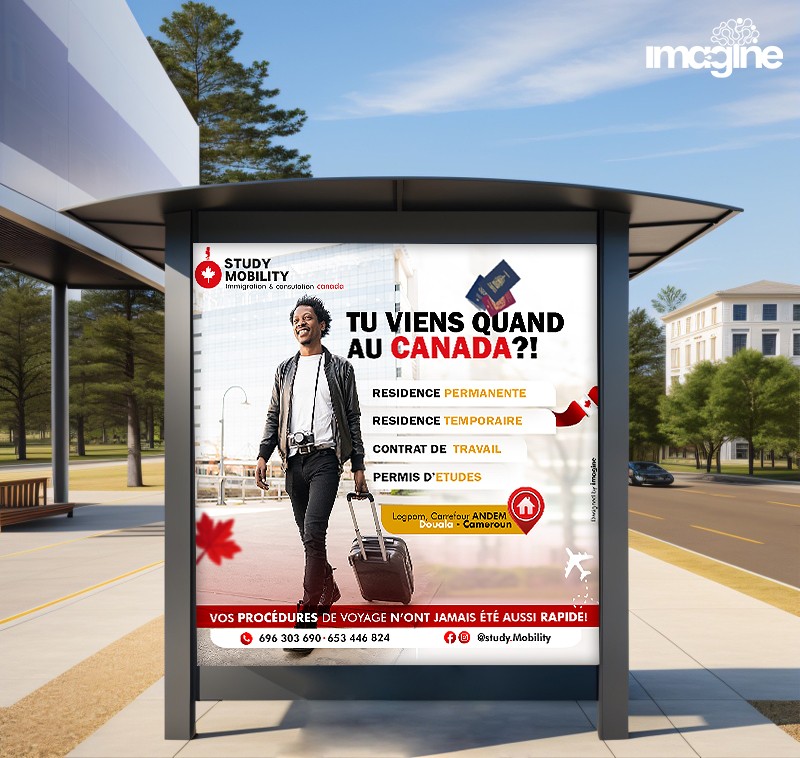 Affichage abribus Study Mobility
