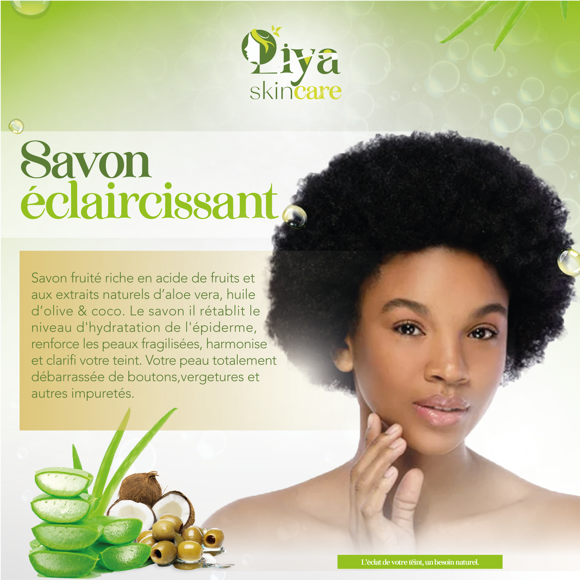 Visuel social media Savon éclaircissant Liya Skincare
